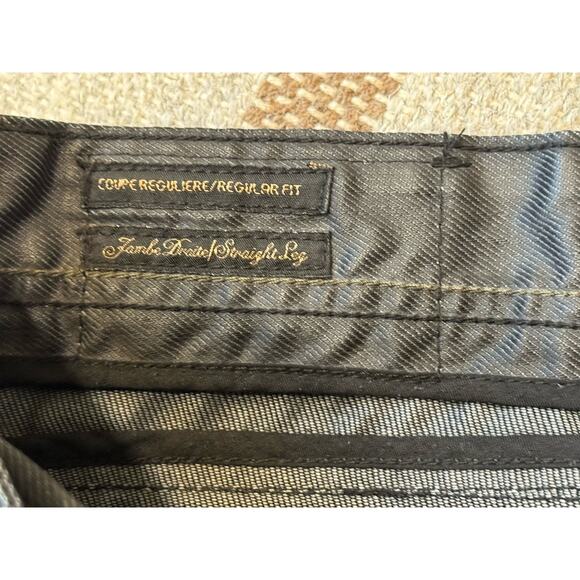 Projek Raw Wax Coated Jeans Men’s 32 X 32 Black Moto Regular Fit Loose - Picture 6 of 13